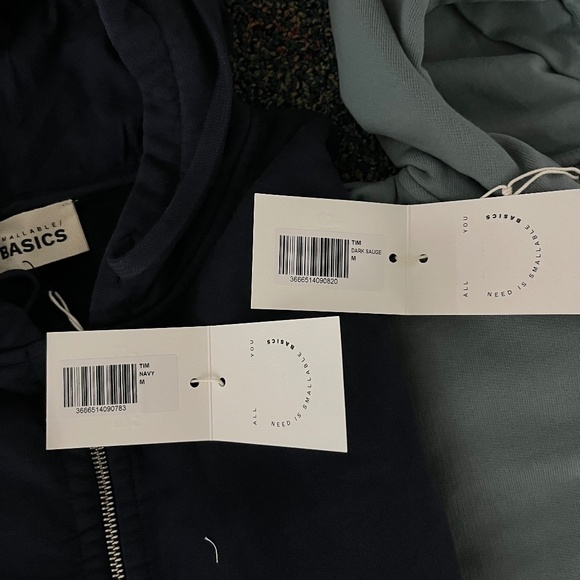 Smallable Organic Cotton Zip-Up Hoodie - Lot of 2 - Men Medium M - Picture 2 of 2